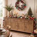 2 Pcs 6 ft Christmas Ball Ornament Garland, Retro - Image 3
