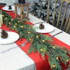 6 Ft Christmas Pine Garland - Artificial Pine Greenery Garland with Lights for Christmas Table Fireplace Wall Home Decoration - Image 6