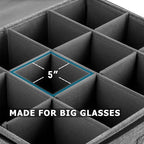 Stack Store Plus More Hard Shell Goblets Storage Box with Dividers - 21" W x 15.5" D x 10" H - Stackable with Fully Padded Interior - Great for Cocktail and Wide Bar Glasses - Image 2