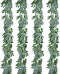 4Pack Artificial Eucalyptus Garland with Willow Leaves Faux Greenery for Wedding Backdorp Arch Wall Table Runner Decor (Green) by Unknown