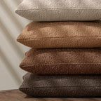 MIULEE 26x26 Decorative Euro Sham Boucle Couch Pillow Covers Brown - Image 5