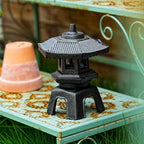 Sungmor Vintage Cast Iron Tealight Candle Holder - Japanese Pagoda Lantern - Image 4