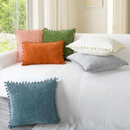 CaliTime Decorative Couch Throw Pillow Covers 22 X 22 Inches Smoke Blue - Image 4