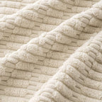 MIULEE Pack of 4 Cream White Corduroy Decorative Throw Pillow Covers 20x20 Inch Soft Boho Striped Pillow Covers Modern Farmhouse Home Decor for Sofa Living Room Couch Bed - Image 4