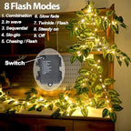 6.56FT Green Vines Garland with Lights 96 LED Battery Operated with Timer Faux Photos Vines Twig with Lights Spring Garlands Decortions for Mantel Fireplace Table Wall Patio Wedding Holiday Home Decor - Image 4