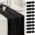 Sioloc Black Cheesecloth Table Runner Fall Autumn Decor for Home 10ft Table Cloth for Wedding Birthday Party Halloween Thanksgiving Decorations by HEALTHYCOMFORTLIFE
