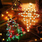 2 Pack Christmas Window Lighted Decorations,Christmas Window Silhouette Lights,Double Side Sign Lamp for Holiday Indoor Wall Door Glass Decorations,Polaris,Tree - Image 3