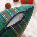 MIULEE Christmas Plaid Euro Pillow Covers Set of 2 24x24inch Green - Image 6