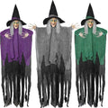 3 Pack 59" Hanging Halloween Witch Decorations for Outdoor Decor by WeDoSoy