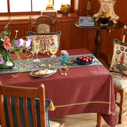 Patdrea Designer Vintage French Velvet Table Runner,12"X87"-Herbert C - Image 7