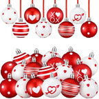 Libima 40 Pcs Valentine's Day Hanging Ball Ornaments Plastic Tree Decorations Valentine Ball Decorative Supplies Painted Love Ornament for Valentine's Day Party Decor,1.97 in(XOXO) by Libima