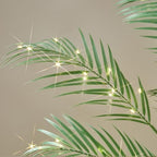 LITBLOOM Lighted Palm Garland with Timer 6FT 120 LED Fairy Lights, Greenery Garland Battery Operated or USB Plug in for Summer Fireplace Mantle Decoration Inside - Image 3