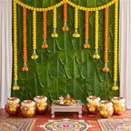 29 Pcs Indian Pooja Backdrop Decoration Set Diwali Traditional by Unknown