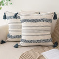 BUIOVBEY Boho Throw Pillow Covers Woven Tufted Pillow Cases with Tassels by BUIOVBEY