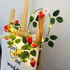 20 LED Strawberry String Lights,Artificial Strawberry Garland Vines Lights Battery Powered Sunflower Fairy String Lights for Indoor Bedroom Wedding Home Garden Decoration(Strawberry, 4) - Image 4