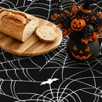 Rectangle Halloween Tablecloth 60x120 Inch, Dots Bow Pumpkin Spider Web Bat Table Cloth, Waterproof Wrinkle Resistant Table Cover for Halloween Decorations Decor - Image 5
