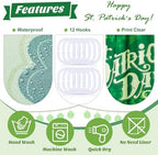 Remerry 3 Pcs Easter Shower Curtain for Bathroom Decor with Hooks St Patrick's Day Valentine's Day Holiday Shower Curtains Set,71 x 71 Inch,Waterproof Fabric Bathtub Bathroom Decor(Classic Style) - Image 4