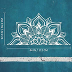 ESTART Large Metal Mandala Wall Decor, Unique Lotus Flower Wall Art - Image 2