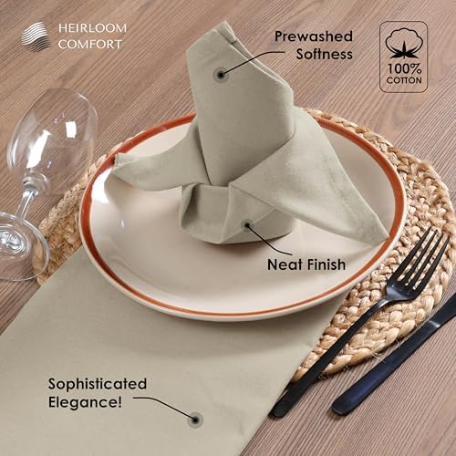 Multi Color Cloth Napkins 17x17 Inch - Set of 12-100% Cotton, Washable - Perfect Hotel Quality Napkin for Table, Dinner, Weddings, Everyday Dining - Ivory, Mint Green, Forest Green - Image 4