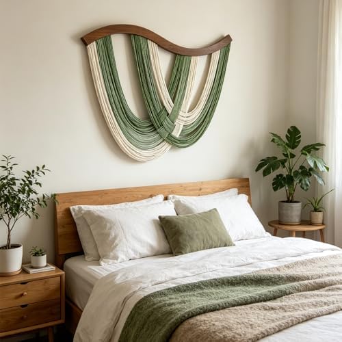 Large Macrame Wall Hanging, Boho Tapestry Woven Decor, 31.5” x 23.5" - Image 2