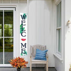Summer watermelon Welcome Sign for Front Door Outdoor Porch Sign Home Decor Porch Standing Welcome Yard Sign Wood Door Sign Tall Summer Welcome Garden Sign Seasonal Wall Decorations for Outside Patio - Image 5