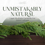 Hanging 6 ft Real Touch Norfolk Pine Garland Realistic 6ft, Christmas Garland for Mantle, Soft and Bendable Real Touch Garland Christmas Greenery, Evergreen Christmas Garlands for Fireplace, Stairs - Image 6