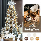 Sea Team 16-Pack Flocked Velvet Christmas Ball Ornaments, Baking Time - Image 2