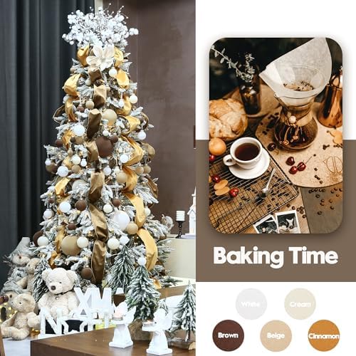 Sea Team 16-Pack Flocked Velvet Christmas Ball Ornaments, Baking Time - Image 2