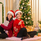 Skylety 48" Velvet Christmas Tree Skirt with Faux Fur Trim,Pink - Image 5