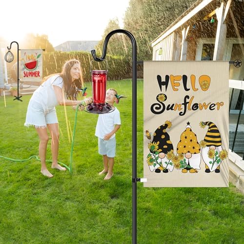 XDW-GIFTS Garden Flag Stand, Sturdy 2-Pack Flag Pole Holder with Shepherd Hook for Yard Decorations Outdoor Garden Flag Holder for 28''x40'' Flags 60 in Heavy Duty Yard Flag Post Stake (Without Flag) - Image 5