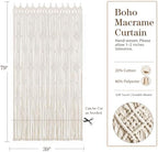 Foreate Boho Macrame Curtain for Doorways Macrame Wall Hanging 39”x79 1PC - Image 2