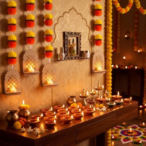 Yerliker Marigold Garland for Diwali Hanging Decorations Long Wall Decor - Image 5