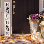 Home Sweet Home Sign, Welcome Porch Decor Front Door Outdoor Wooden Board - Image 5
