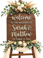 Personalized Modern Minimalist Arch Wedding Welcome Sign - Custom 3D Wood Vertical Arched Entrance Board for Boho, Garden or Contemporary Venue - Multiple Sizes by AydansUniqueFinds