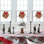ATDAWN 3 Pcs Mini Christmas Wreath, 15 Inch Outdoor Lighted Christmas Wreath for Front Door, Xmas Wreath for Holiday Christmas Party Decorations - Image 4