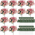 12 Bundles Dusty Pink Peonies Artificial Flowers for Centerpieces by Nagobi