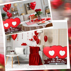 Bucherry 4 ft Heart Cardboard Cutout Valentine's Day Photo Prop Two Hearts Cardboard Stand Life Size Valentines Party Backdrop Decoration Stand up for Anniversary Wedding Engagement Party Decoration - Image 5