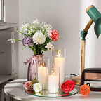 Shihanee 36 Pcs Pillar Candles and Glass Cylinder Vases Tall Cylinder Holders for Pillar Candles Wedding Centerpieces, Total 18 Sets(2.6'' X 4.7'', 5.9'', 7.9'',Clear,White) - Image 4