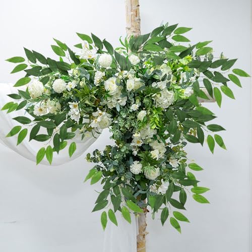 Artificial Italian Ruscus Greenery Stems, Faux Green Leaf Garland Branches Hanging Greenery Spray for Wedding Bouquet Arch Table Centerpiece Home Decor (Green-40 Pack) - Image 5