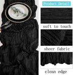 16 Pack Black Cheesecloth Table Runner 20 x 120 inch Gauze Table Runners 10 FT Long,Semi Sheer Boho Cheese Cloth Fabric Table Runner Bulk for Wedding,Party,Baby Shower,Bridal Shower Decoration - Image 3