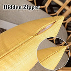 Kevin Textile Outdoor Waterproof 24”x24” Pillow Covers 2 Pack, Yellow - Image 3