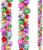 2 Pcs 6 ft Christmas Ball Ornament Garland, Colorful by Yuxung