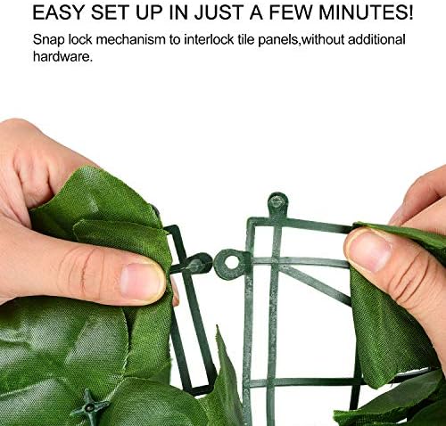DearHouse 98.4x39.4in Artificial Ivy Privacy Fence Wall Screen, Artificial Hedges Fence and Faux Ivy Vine Leaf Decoration for Outdoor Garden Decor - Image 7