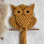 Bohemian Owl Macramé Wall Hanging Pack Of 2-12 x 23 Inch - Handcrafted Boho Home Décor with Natural Elements - Boho Chic Accent for Home, Office, or Living Room (Mustard) by Unknown