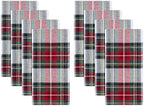 Christmas Classic Holiday Plaid Napkin Set of 8, Multicolor - 17" W x 17" L by ElreneHomeFashions