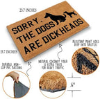 Funny Coir Doormat Sorry The Dogs are Dickheads Front Door Mat Entryway Outdoor Mats with Heavy Duty Front Porch Welcome Mats Coconut Brown House Warming Gift Mat Outdoor Decor Rugs 23.7x15.7 inch - Image 4