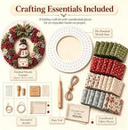 Oanruyan 12 Inch Large Christmas Wreath 3D Fabric Poke Art Kits (4PCS-B) - Image 2