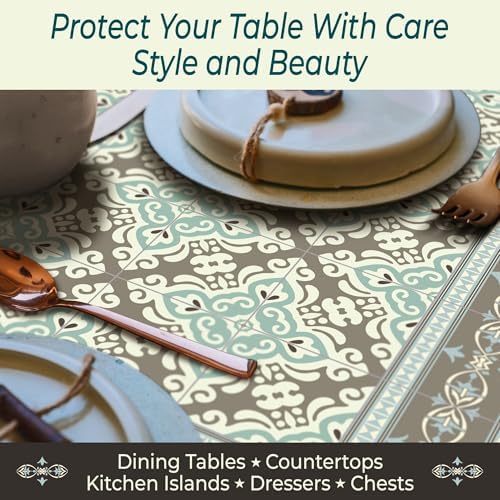 Heat Resistant Table Runner, 53 x 14 Inch - Pushkar Design - Image 3