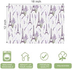 Eiffel Tower Spring Placemats Set of 6, 12x18 Inch Summer Lavender Table Place Mat Purple Washable Non-Slip Heat Resistant Fabric Placement Mats for Dining Kitchen Indoor Outdoor Decor - Image 4