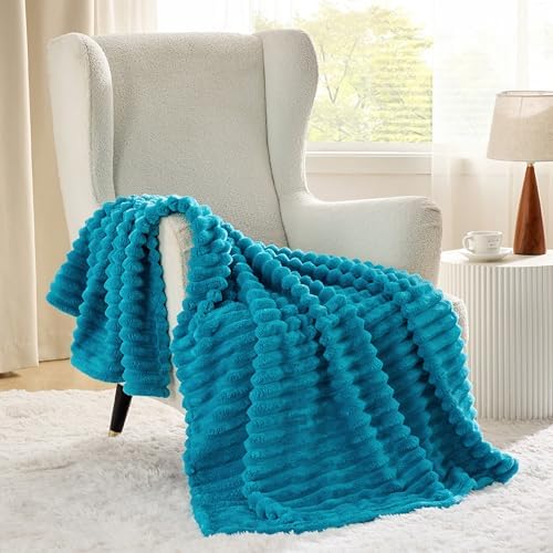 Bedsure Soft Twin XL Blanket for Bed Dorm Teal 66"x90" - Image 3